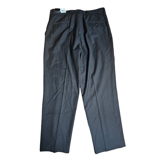 J. Ferrar Modern Fit Flat Front‎ Dress Pants Straight Leg Black Mens 34x30 NWT - Picture 2 of 13